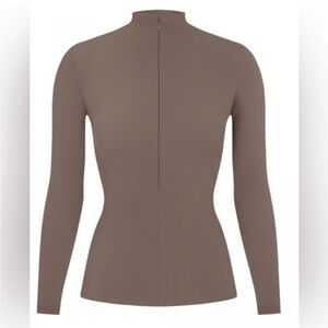 New with Tag - SKIMS Skims Fits Everybody Half Zip Long Sleeve Top - Amethyst